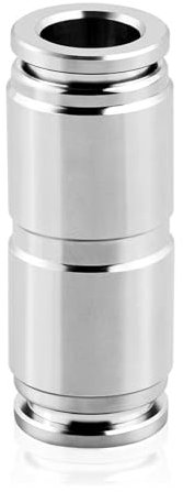 TAILONZ PNEUMATIC 304 Stainless Steel Straight - 12mm Tube OD Push to Connect Tube Fittings Push Lock PU12 (Pack of 1)