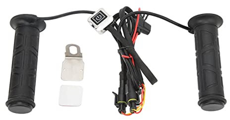 Beheizte Griffe für Motorräder, mit Einstellbarer Temperatur, 1 Paar, 12 V, Wasserdichter Motorrad-Heizgriff für ATV, 22 Mm Rohrdurchmesser