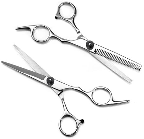 Friseurschere Hair Cutting Scissors 6 Zoll Edelstahl Frisörenschere Ausdünnschere Schere Für Haarstyling Profi Friseurschneideschere Ergonomisch Friseure Scherenset Haarschneider Friseurbedarf