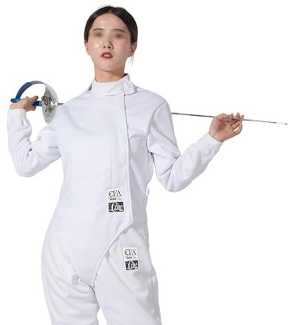 WRYSQBHJYB 350N Fechtoberteile für Erwachsene und Kinder, Fechtjacke, Fechtausrüstung für Florett/Degen/Säbel, Fechttraining, Rechte Hand(30#)