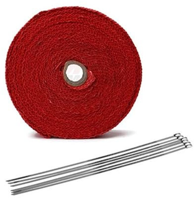 Enveloppe D'échappement 1,5 mm x 50 mm x 5 m, 10 m, 15 m, 10 m, tuyau d'échappement thermique, bouclier thermique, ruban adhésif for turbocompresseur d'admission, isolation réfléchissante Echappement