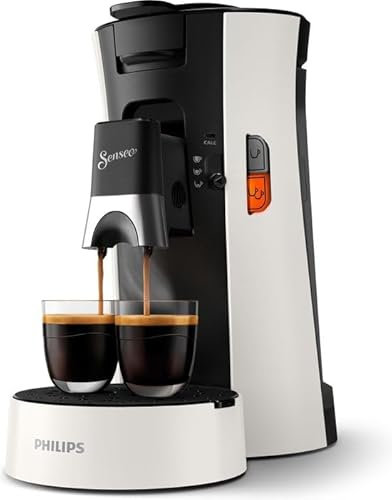 Philips Senseo Select CSA230/00 - Máquina de café de cápsulas para un máximo de 2 tazas de café - Exclusivas cápsulas de café - Negro profundo/blanco