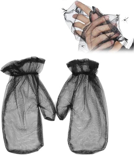 Mikiuly Guantes Antimosquitos, Guantes Resistentes a Los Insectos, Guantes de Malla para Protección al Aire Libre Antiinsectos, Guantes Antimosquitos para Acampar Ciclismo Senderismo Pesca