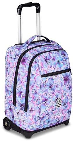 Invicta Trolley Scuola Fisso New Benin Fantasy, Lilla, 2 in 1, Doppio Uso, Trolley e Zaino, Zaino Scuola e Viaggio, Ragazzo e Ragazza