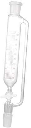 HEALEEP Imbuto Separatore Standard in Vetro Rubinetto di Arresto Dispositivo Distillatore Sperimentale per Laboratorio Separatore in Vetro per Liquidi di Diversa Densità