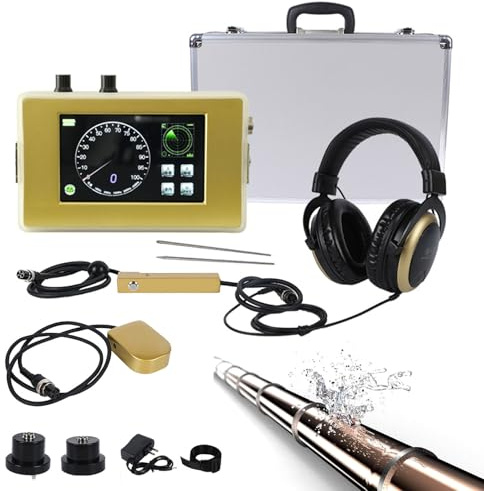 Détecteur de Fuites d'eau Géophone | 4M de Profondeur | Scan 1-4500Hz | Outil Professionnel pour Plombiers & Techniciens HVAC