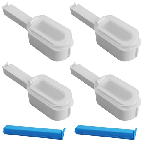 Tütenclips, Verschlussclips mit Ausschütter, Wiederverwendbare Tütenklammern, Tütenverschlüsse, Beutelklammern, Gefrierbeutel Clips(6 Stück)