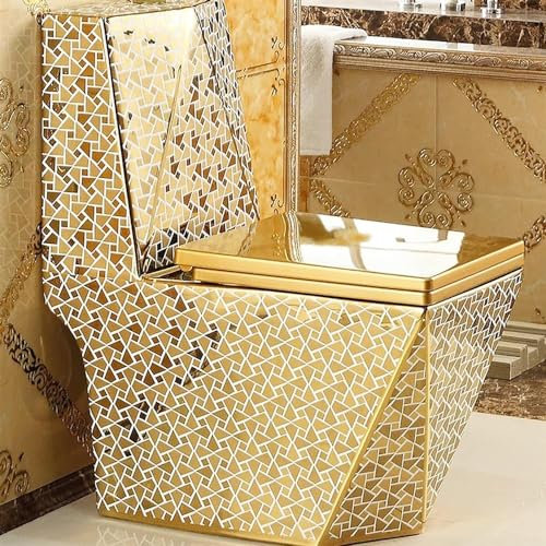 Golden Smart Toilet, WC bidet monoblocco, design super moderno muto, doppio scarico automatico, ceramica resistente, ideale per bagni di hotel