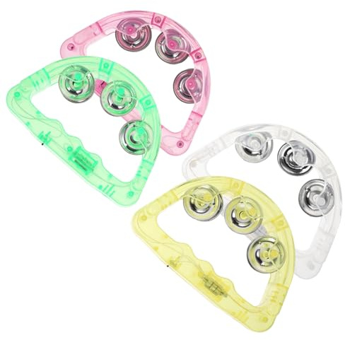 GARIOUANS 8 Stück Teiliges LED Tamburin mit Blinkenden Lichtern Handliches Schüttelspielzeug für Erwachsene Robustes Partyzubehör für Geburtstage Festivals