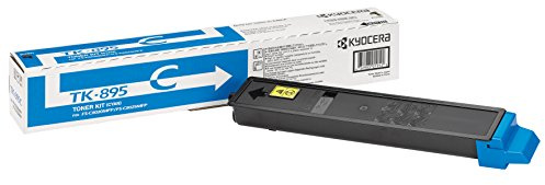 Kyocera TK-895C Toner Cyan 1T02K0CNL0. Toner Drucker kompatibel für FS-C8020MFP, FS-C8025MFP, FS-C8520MFP, FS-C8525MFP. Original Tonerkartusche für bis zu 6000 Seiten