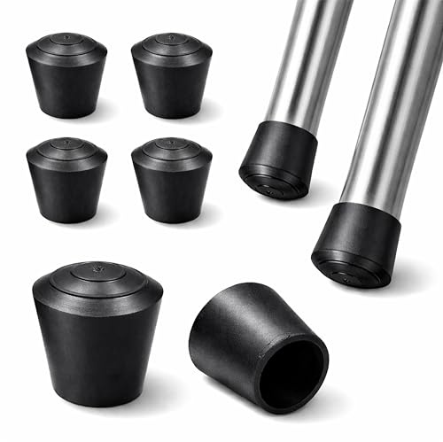 Ajile - Stuhlbeinkappen Gummi Rund (4 Stück) Ø12 mm Schwarz – Antirutsch Möbelgleiter für Stuhl- & Tischbeine – Bodenschutz für Parkett, Fliesen & PVC – Geräuschdämpfend, Robust – Made in EU