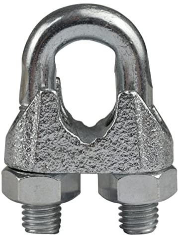 Corderie Italiane 006044451 Klemme Zugentlastung in Stahl verzinkt, grau, 6 mm
