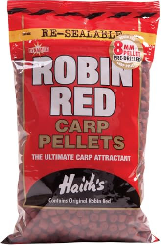 Dynamite Baits 8mm Robin Red Pre Drilled Pellets 900g the original Haith’s ®