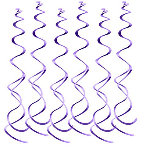 Easy Hang Spiral Ceiling Decorations - 12 Pack with Hooks, 74cm PVC Swirls for Instant Birthday, Wedding & Party Decor, Tool-Free Setup