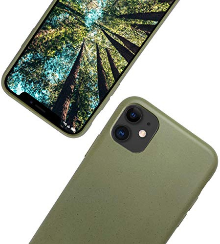 eplanita Bio iPhone 11 Hülle, Pflanzenfaser, Fallschutz Cover, Langlebig und Nachhaltig (Khaki, iPhone 11)