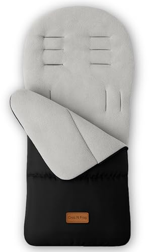 CrocnFrog Universal Baby Bunting Footmuff - Cosy Toes Fit Toddler Foot Muff for Stroller, Buggy, Pushchair & Pram Footmuffs Comes with Warm and Soft Polar Fleece Water Wind