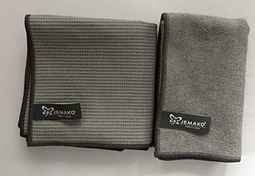 Jemako - 2 x Trockentuch 45 x 60 + 2 x Profituch 40x45, in GRAU