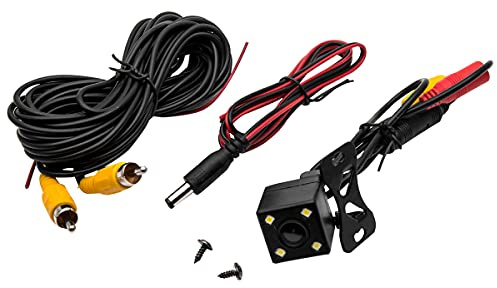 Riloer Telecamera di retromarcia per auto, telecamera di retromarcia HD, telecamera CCD anteriore impermeabile vista posteriore per camion camper, con visione notturna, connettore RCA