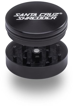 Santa Cruz Shredder Metal Herb Grinder Knurled Top for Stronger Grip 2-Piece 2.7 (Black)