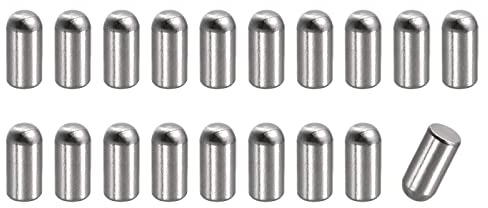sourcing map 20 Stück Zylinderstifte 6x10mm Dübelstift 304 Edelstahl Rundkopf Holz Etagenbett Regalstifte Stützregale Befestigung Elemente