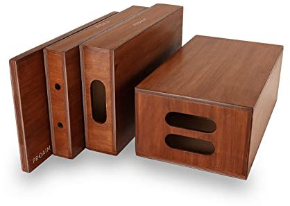 PROAIM Set Of 4 APPL-Box (Brown) for Studio, Film Set & Photography. Made of 12-ply Cedar Base Wood. For Studio & On-Location Use (AB-SET4-BR)