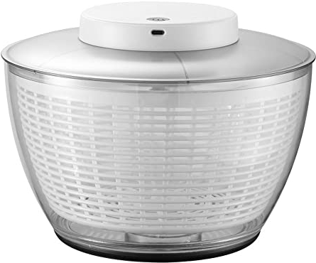 BAMBW Essoreuse à Salade Grande capacité de 4,5 L Rechargeable par USB, déshydratation et Stockage Trois en Un séchoir à légumes Rapide et Facile, laveuse à Fruits(A)