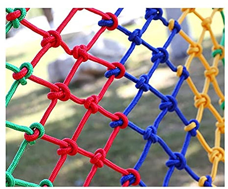 HAPPLiGNLY Colorful Nylon Rope Protective Mesh Outdoor Decorative Fences Protection Net Automotive Spider cargo net Garden Netting rope netting (Size : 1x1M(3x3FT))