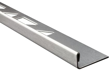 50x L-Profil Edelstahlschiene Fliesenprofil Fliesenschiene Edelstahl V2A L250cm 8mm gebürstet