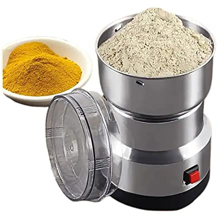 300g Commercial Dual Purpose Grain Mill Grinder Vanilla Flour Machine Stainless Steel High Grain Grinder for Grinding Grains, Roots, Flour, Spices, Feed