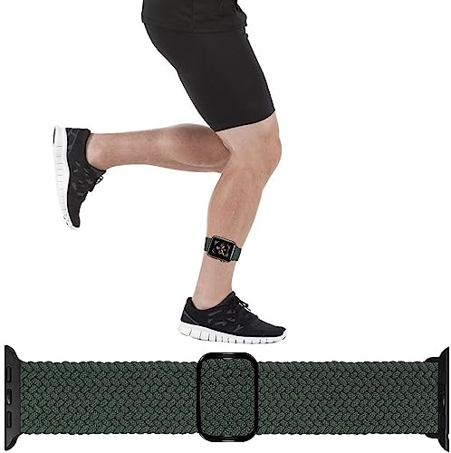 JEMACHE Arm/Ankle Watch Band for Apple Watch 49/46/45/44mm, 42/41/40mm iWatch Series 11 10 9 8 7 6 5 4 SE Ultra 3 2 1, Stretchy Sport Unisex Armband/Ankleband