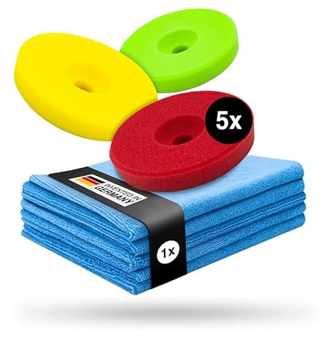 Liquid Elements Centriforce V2 Polierpads 125mm +Tuch, 3 Stärken á 5 Stück