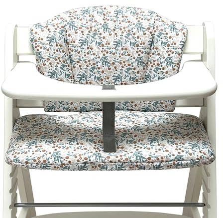 Blausberg Baby - Sitzkissen Set Hauck Alpha, Beta Polster Zubehör Hochstuhl - 2-teilige Sitzauflage 100% Baumwolle, Oeko-TEX Standard 100 - Made in Germany Blumenwiese Blau