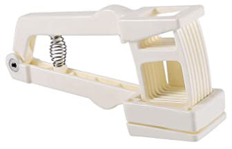 susiodeu Rebanador de ajo Mango de plástico de acero inoxidable DIY Trituración Squeeze Cocina Ginger Chopper Ahorro de trabajo Rebanar Cocinar, Beige