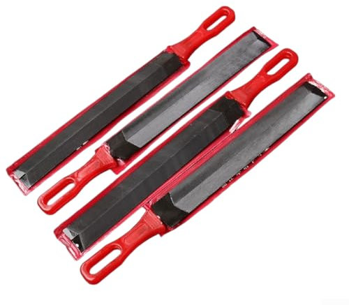 Sharpening and Straightening Files, 2PCS Saw Files Hand Saw, Make Sawtooth Sharper, Steel+Rubber for Durability and Long Lifespan