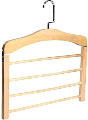 GLADIC Kleiderbügel 4-in-1-Hosenbügel aus Holz, platzsparender, kaskadierender Schrank, Krawattenhalter, 4-lagiger Organizer für Hosen, Schals und Handtücher Coat Hanger