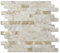 Yipscazo 1 feuille de carreaux métalliques en pierre à coller pour dosseret de cuisine, salle de bain, buanderie, camping-car, cheminée (12'' X 12'', Beige Écru)
