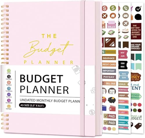 Budget Planner - Monthly Budget Book 2025 with Expense & Bill Tracker - Undated 12 Month Financial Planner/Account Book calendar organizer to Take Control of Your Money
