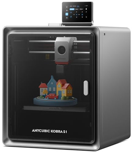 Anycubic Kobra S1 3D-Drucker, 600mm/s Hochgeschwindigkeitsdruck, AI-Überwachung, 320°C Hotend mit Abnehmbarer Düse, Dreifach-Kühlsystem, CoreXY-Struktur, Druckgröße 250 x 250 x 250 mm