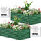 YITAHOME 2er-Set Hochbeet Metall 180x90x60cm, Hochbeete-Kit aus Verdicktem Zink-Aluminium-Magnesium-Edelstahl-Metall Hochbeete für Garten mit Stützstange & Handschuhe für Gemüse, Blumen (Grün)