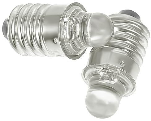 SEWOART 2pcs 6v Mini Led Light Bulbs with Screw Socket for Flashlights Replacement Small Base Compact Pocket Led for Toy and Mini Flashlight Use