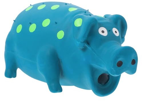 Kisangel Kauspielzeug Für Hunde Aus Latex Interaktives Quietschspielzeug in Form Eines Schweins Für Kleine Und Große Hunde Fördert Kauverhalten Sicheres Spielzeug Für Welpen Für Training Be