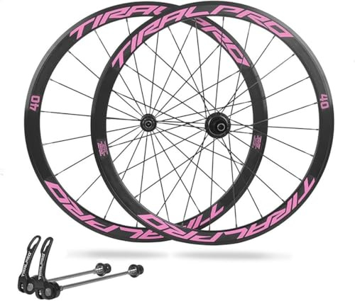CUCKQUIC 700C Rennrad-Laufradsatz mit Schnellspann-Felgenbremsen, Vorder- und Hinterrad für Fahrräder, Felge aus Aluminiumlegierung, 20/24 Loch, Naben für 8/9/10/11-fach Kassetten D