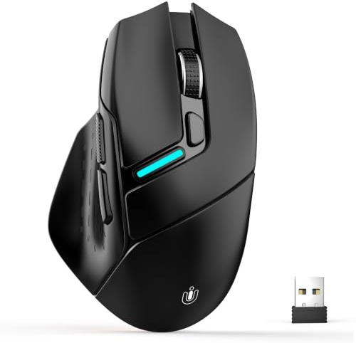 Uineer Wireless Mouse, Tri-Mode Bluetooth Mouse, USB-A Wired and 2.4G,