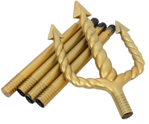 Ciieeo Golden Plastic Trident Costume Prop, Adult Devil Pitch Fork, Halloween Cosplay Party Decoration, Masquerade Stage Performance Accessory