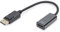 DIGITUS Adaptateur Graphique DisplayPort, DP vers HDMI Type A, Full HD 60Hz, 1920 x 1080 Pixels, sous Blister, Noir