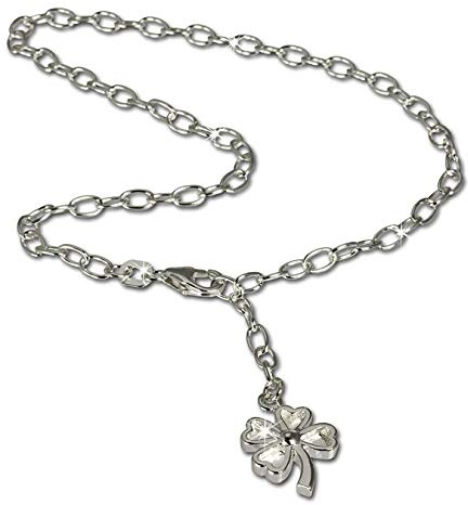 SilberDream 25cm Fußkette Damen nickelfrei Kleeblatt Echt Silber D1SDF009