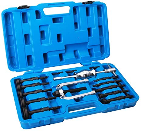 16 tlg. Innenlager Abzieher Set Grundloch Lager-Abzieher Satz Sackloch Auszieher Werkzeug mit Gleithammer Innenlagerabzieher-SET Innenabzieher-Satz