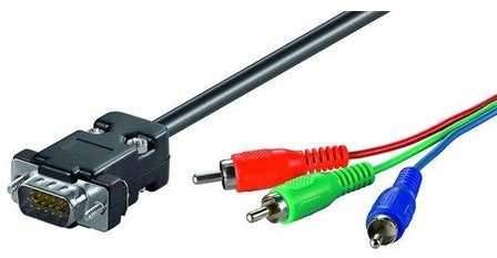 Audio Video Kabel Scart 15-pol HD>3x Cinch RGB 10m
