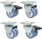 WAGNER Strandkorbrollen 4tlg. Set/Apparaterollen/Doppelrollen - ULTRASOFT - Durchmesser Ø 50 mm, Bauhöhe 75 mm, 2 Feststeller, Anschraubplatte 60 x 60 mm, Tragkraft 300 kg/Set - 02155200