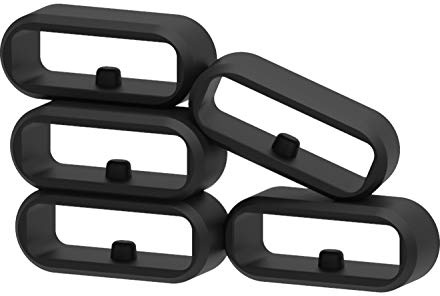 Chofit Lot de 5 Anneaux de Fixation pour Bracelet de Forerunner 645 Music, Silicone sécurité Boucle Remplacement, Supports compatibles avec Garmin Forerunner 645/645music/245/245